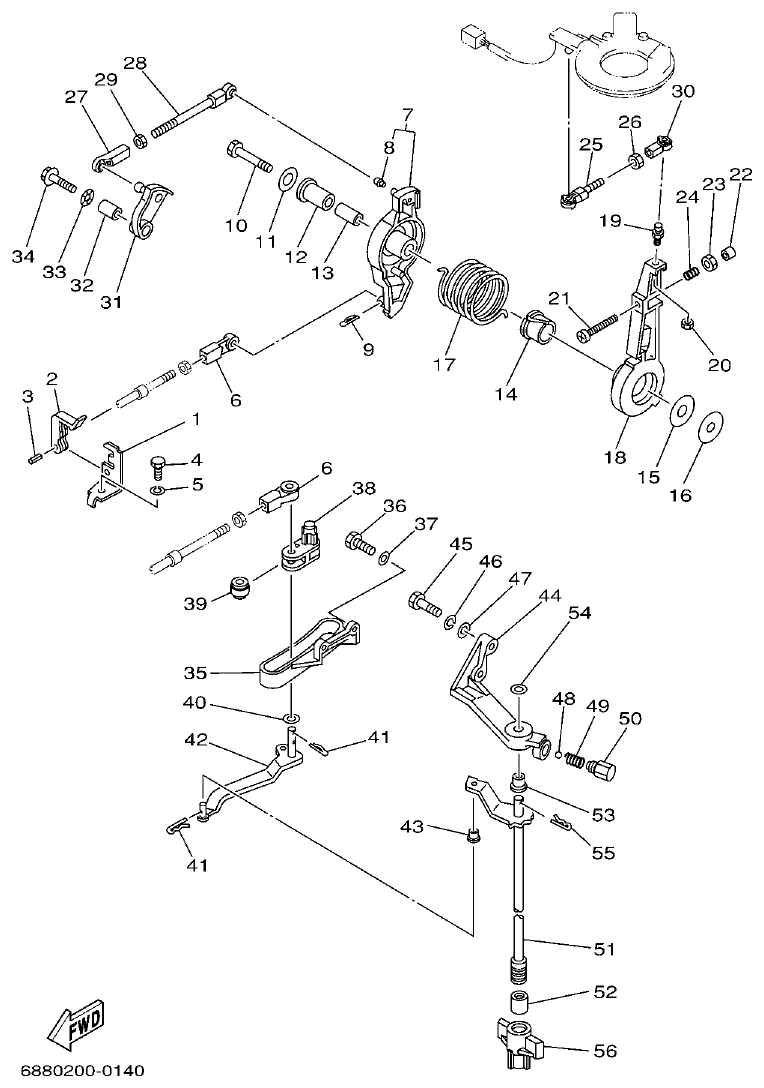 Yamaha E75B CONTROL parts diagram